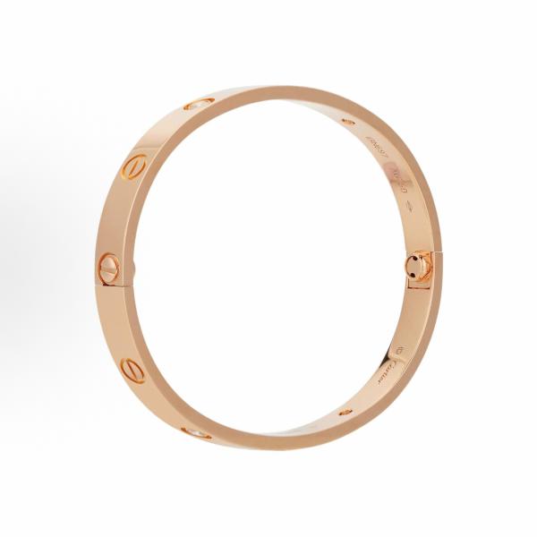 Cartier Love 4 Diamond Bracelet 18K Rose Gold with Diamonds