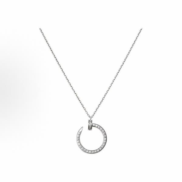 Cartier Juste un Clou Pendant Necklace 18K White Gold and Diamonds