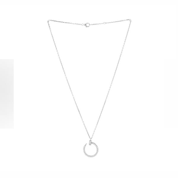 Cartier Juste un Clou Pendant Necklace 18K White Gold and Diamonds