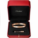Cartier Love 4 Diamond Bracelet 18K Rose Gold with Diamonds