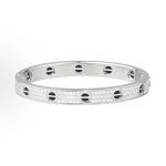 Cartier LOVE Precision Ceramic Full Sky Star Full Diamond Wide 18K white Gold bracelet for men and women, a couple's style