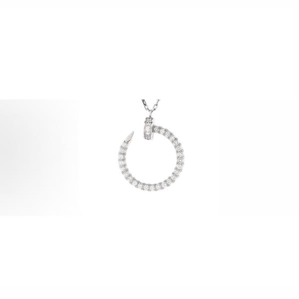 Cartier Juste un Clou Pendant Necklace 18K White Gold and Diamonds