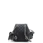 Chanel Duma Multipocket Drawstring Backpack Quilted Caviar Mini