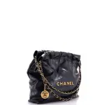 Chanel 22 Chain Hobo Quilted Calfskin Small