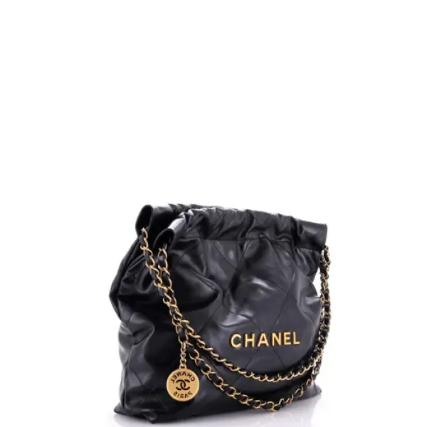 Chanel 22 Chain Hobo Quilted Calfskin Small