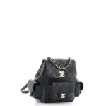 Chanel Duma Multipocket Drawstring Backpack Quilted Caviar Mini