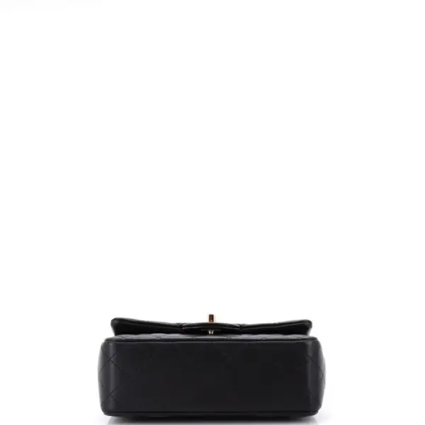 Chanel Classic Single Flap Top Handle Bag Quilted Iridescent Lambskin Mini