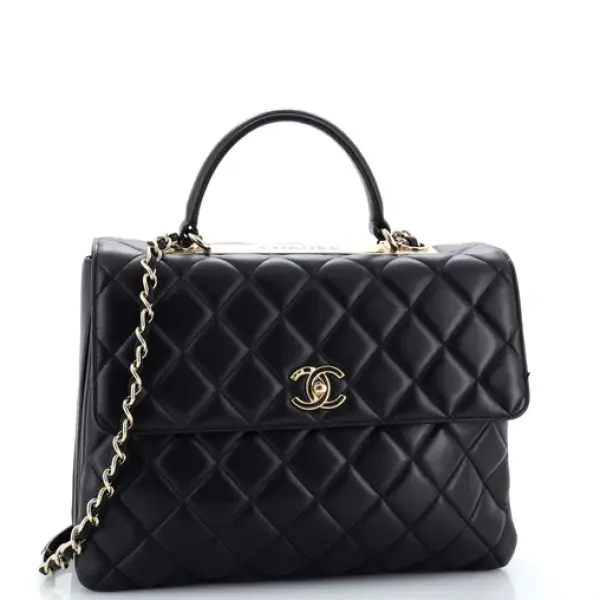 Chanel Trendy CC Top Handle Bag Quilted Lambskin Large