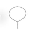 Bulgari SERPENTIVIPER collection snake-shaped diamond necklace, men's and women's matching couple, 18K white gold