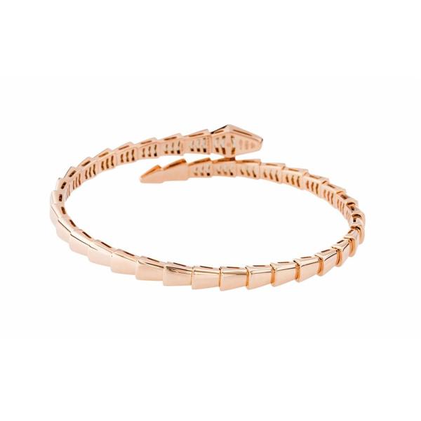 Bvlgari SERPENTIVIPER series 18k rose gold diamond-encrusted bracelet
