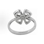 Bvlgari FLOREVER series 18K white gold diamond-encrusted flower ring for women