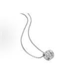 BVLGARI SERPENTIVIPER collection Logo pendant with closely set diamonds 18K gold necklace for men and women