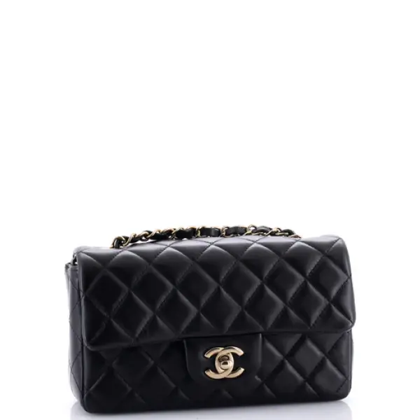 Chanel Classic Single Flap Bag Quilted Lambskin Mini