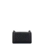 Chanel Boy Flap Bag Quilted Lambskin Old Medium