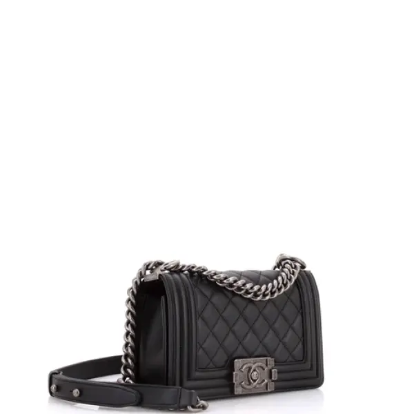 Chanel Boy Flap Bag Quilted Lambskin Small