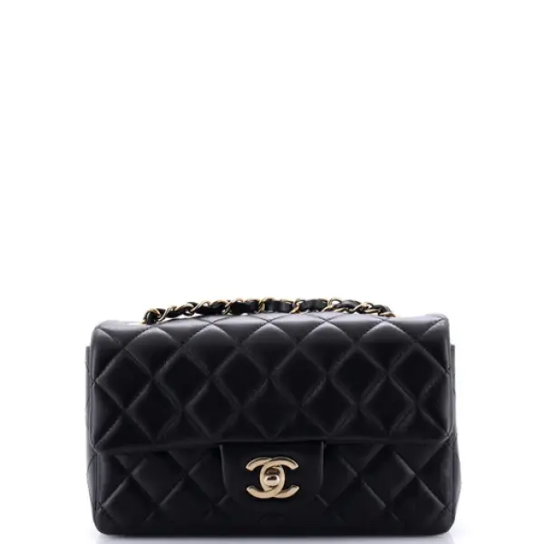 Chanel Classic Single Flap Bag Quilted Lambskin Mini