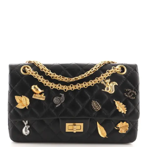 Chanel Lucky Charms Reissue 2.55 Flap Bag Quilted Aged Calfskin 225