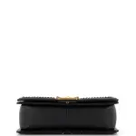Chanel Boy Flap Bag Quilted Caviar with Whipstitch Chain Detail Old Medium