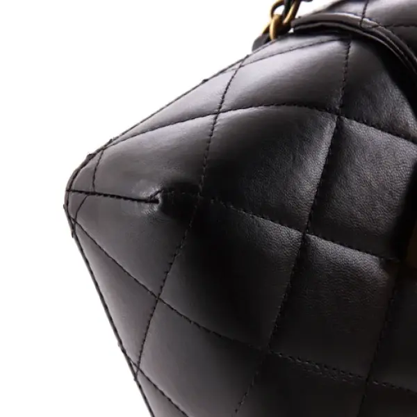Chanel Diamond Lock CC Phone Holder Crossbody Bag Quilted Lambskin Mini