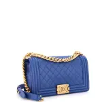 Chanel Boy Flap Bag Quilted Lambskin Old Medium