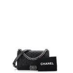 Chanel Boy Flap Bag Quilted Lambskin Old Medium