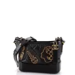 Chanel Gabrielle Hobo Embellished Quilted Aged Calfskin Small