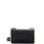 Chanel Boy Flap Bag Quilted Caviar Small
