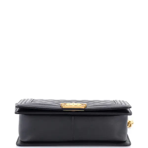 Chanel Boy Flap Bag Quilted Calfskin Old Medium