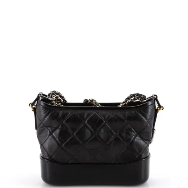 Chanel Gabrielle Hobo Embellished Quilted Aged Calfskin Small