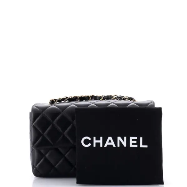 Chanel Classic Single Flap Bag Quilted Lambskin Mini