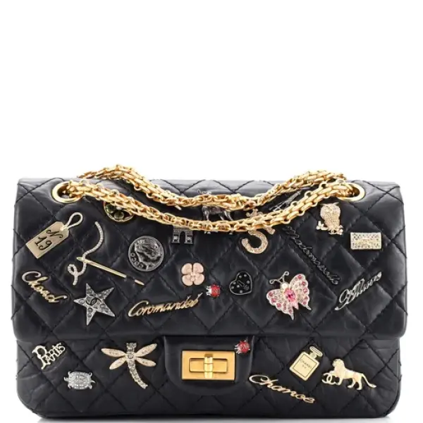 Chanel Lucky Charms Reissue 2.55 Flap Bag Quilted Aged Calfskin 225
