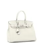 Hermes Birkin Handbag Beton Togo with Palladium Hardware 30