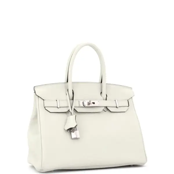 Hermes Birkin Handbag Beton Togo with Palladium Hardware 30