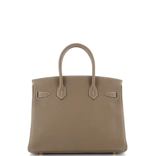 Hermes Birkin Handbag Grey togo with Gold Hardware 30