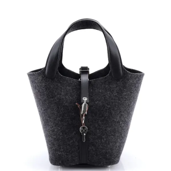 Hermes Picotin Lock Bag Felt with Leather PM