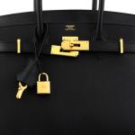 Hermes Birkin Sellier Bag Noir Epsom with Gold Hardware 30