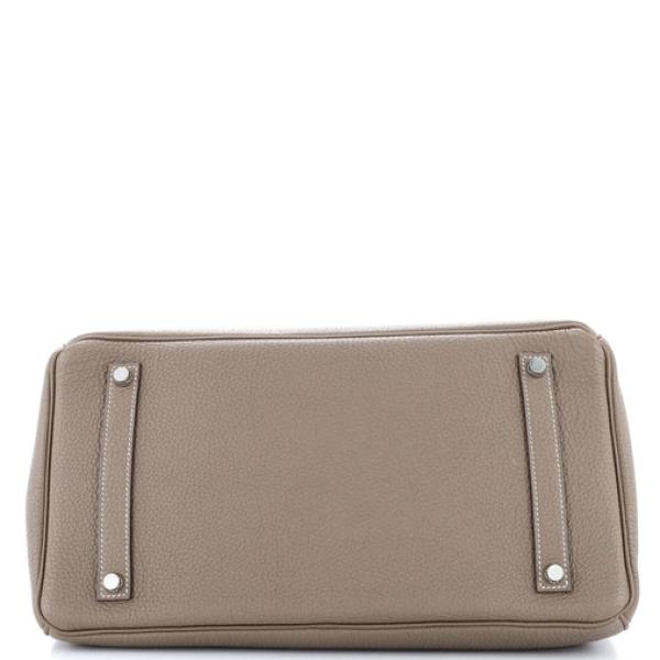 Hermes Birkin Handbag Grey Togo with Palladium Hardware 35