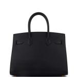 Hermes Birkin Sellier Bag Noir Epsom with Gold Hardware 30