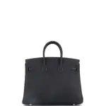 Hermes Birkin Handbag Noir Togo with Palladium Hardware 25