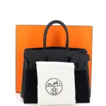 Hermes 3-in-1 Birkin Bag Black Togo and Swift with Toile and Gold Hardware 30