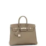 Hermes Birkin Handbag Grey Togo with Palladium Hardware 25