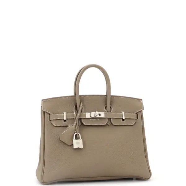 Hermes Birkin Handbag Grey Togo with Palladium Hardware 25