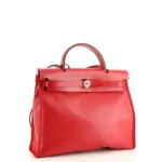 Hermes Herbag Zip Berline Vache Canvas and Leather 31