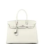 Hermes Birkin Handbag Beton Togo with Palladium Hardware 30