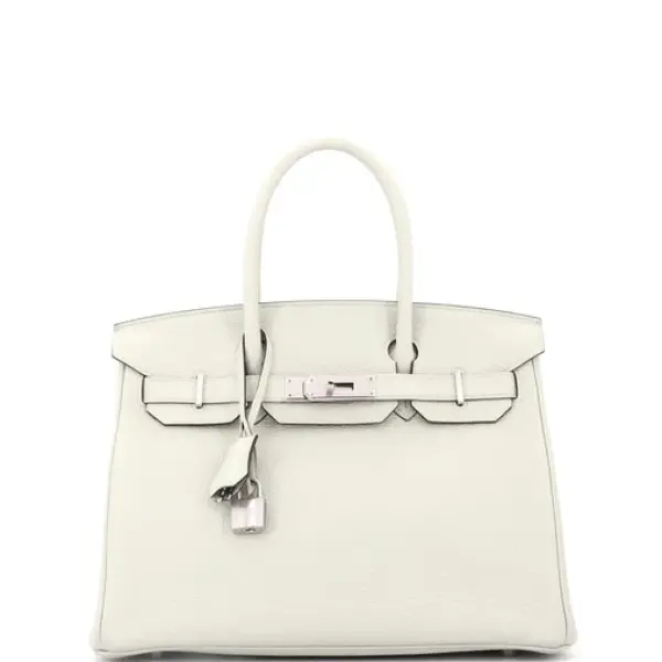 Hermes Birkin Handbag Beton Togo with Palladium Hardware 30