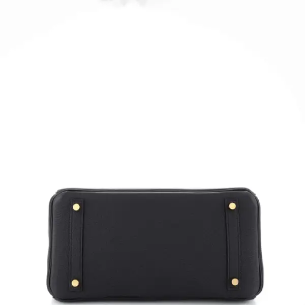 Hermes 3-in-1 Birkin Bag Black Togo and Swift with Toile and Gold Hardware 30