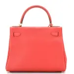 Hermes Kelly Handbag Rouge Casaque Togo with Gold Hardware 28