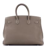 Hermes Birkin Handbag Grey Togo with Palladium Hardware 35