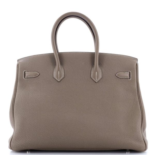 Hermes Birkin Handbag Grey Togo with Palladium Hardware 35