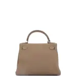 Hermes Kelly Handbag Taupe Grey Togo with Palladium Hardware 28